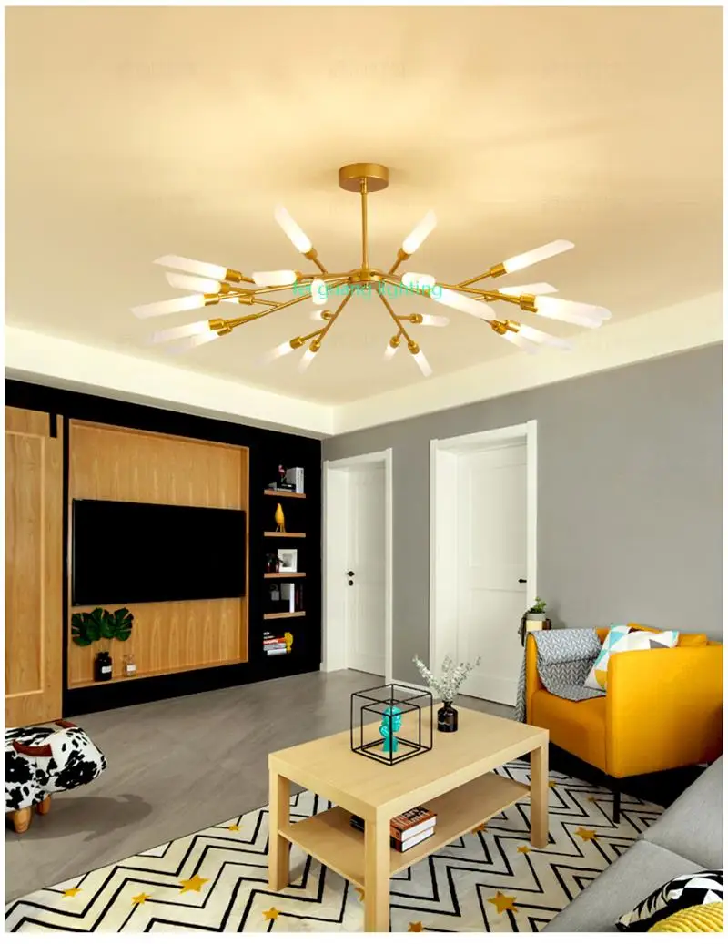 

Nordic living room chandelier creative personality branch decorative molecular lamp postmodern lighting simple style lighting