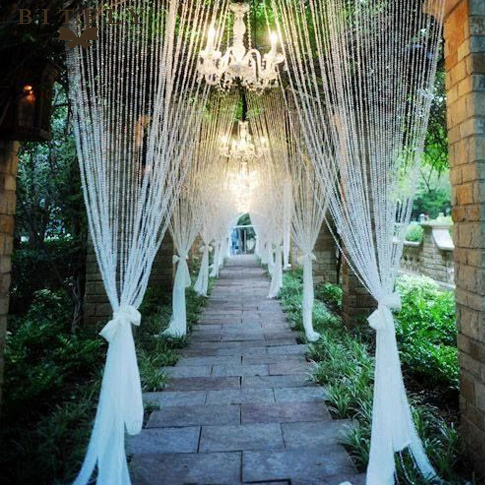 Роскошные Хрустальные стеклянные бусины 10 мм * 30 метров занавеска нить для