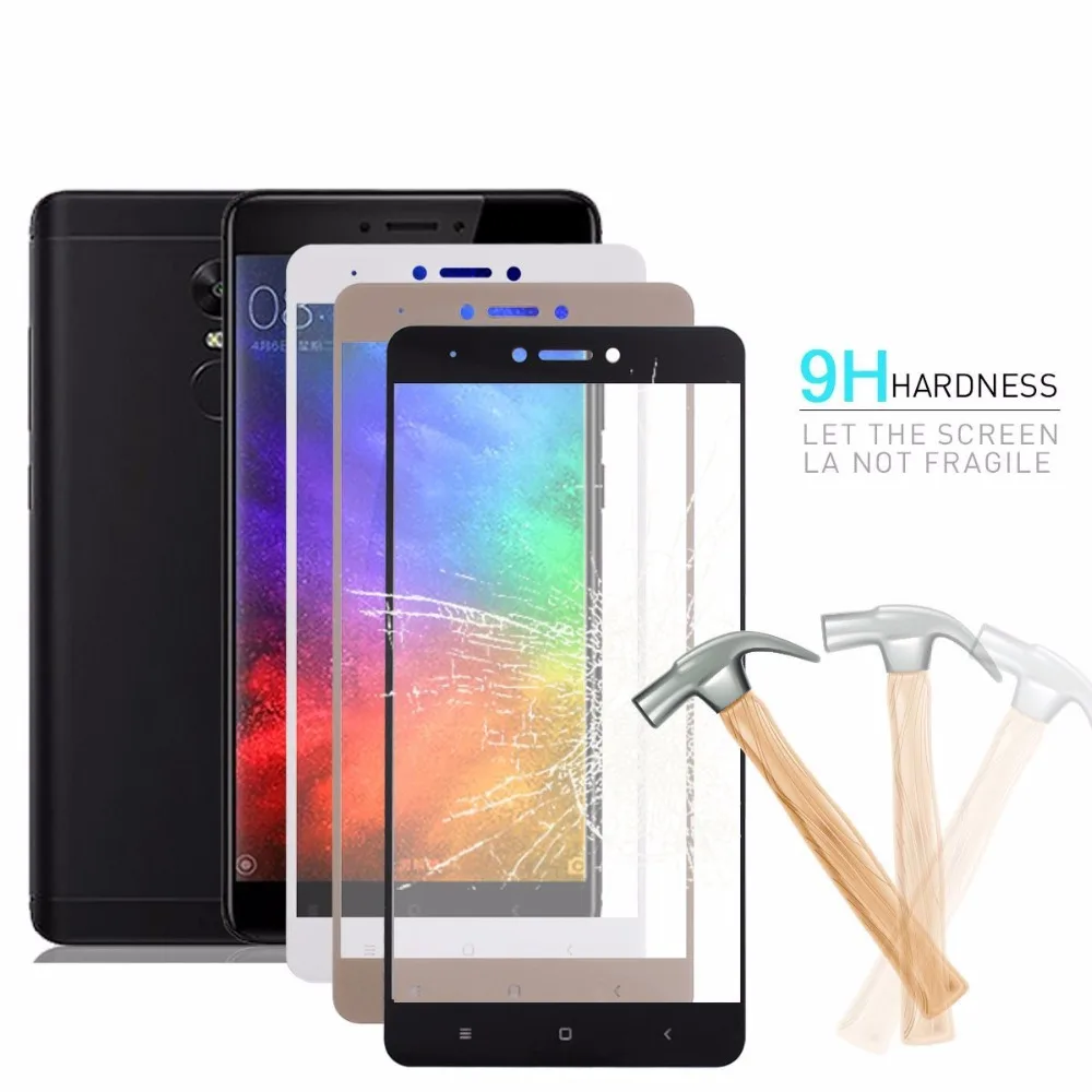 Gourde 9H 2.5D полноэкранное защитное закаленное стекло для Xiaomi redmi Note 4X, Подарочная подставка для телефона 1 шт