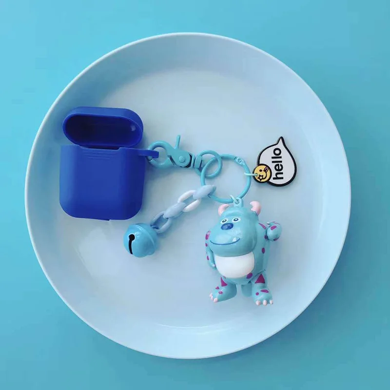 7 Милый силиконовый наушник чехол для Apple Airpods чехол Bluetooth наушники защитный чехол для Airpods 1/2 брелок с фигурками из мультфильмов - Цвет: 7