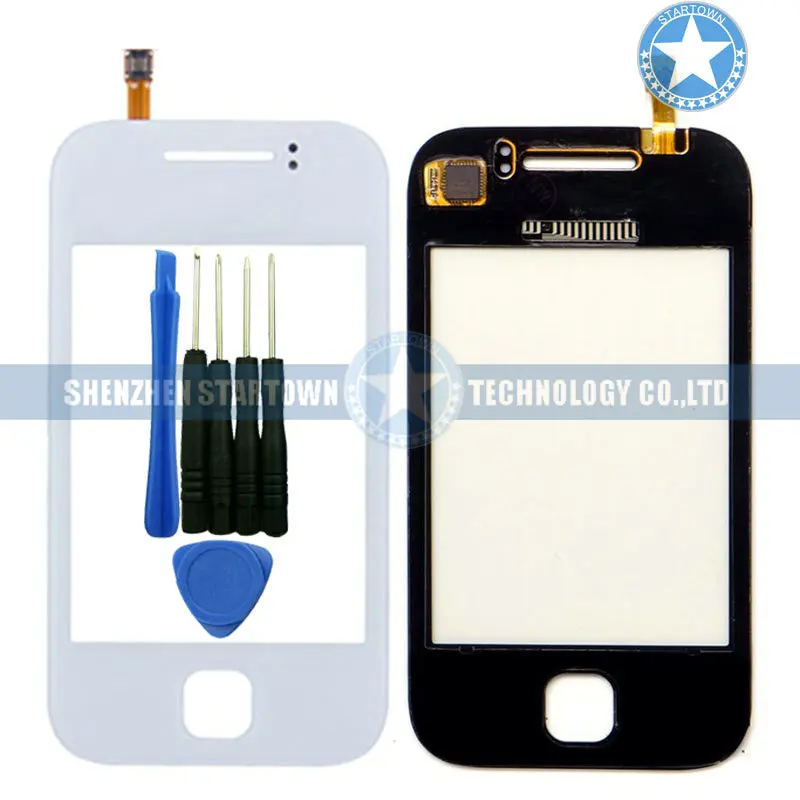 Белый сенсорный экран дигитайзер Передняя стеклянная панель объектива для Samsung