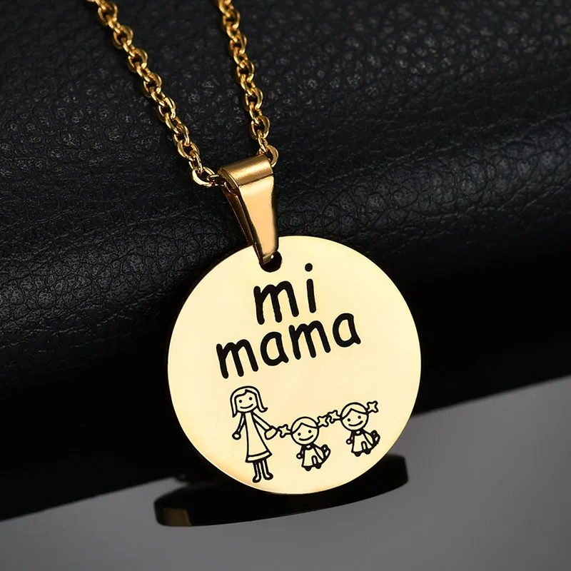 Горячая Распродажа ожерелье с подвеской Mi Mama персонализированное семейное для