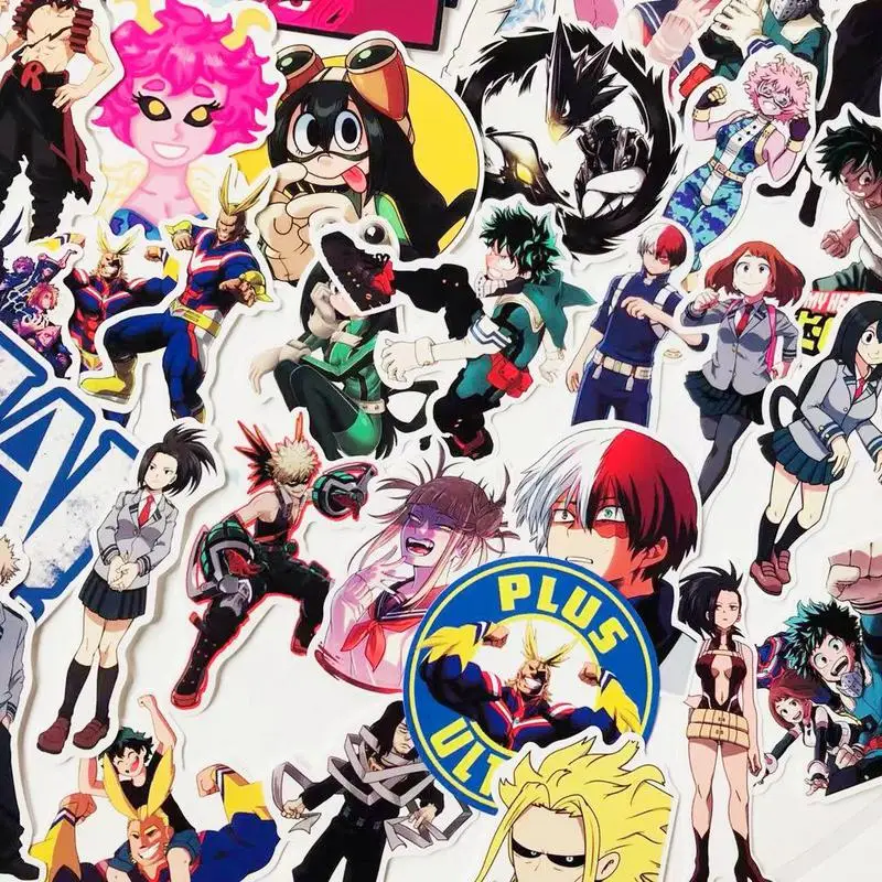 70 шт. My Hero academic наклейка s чемодан для ноутбука скейтборд Izuku Midoriya All Might Boku no аниме