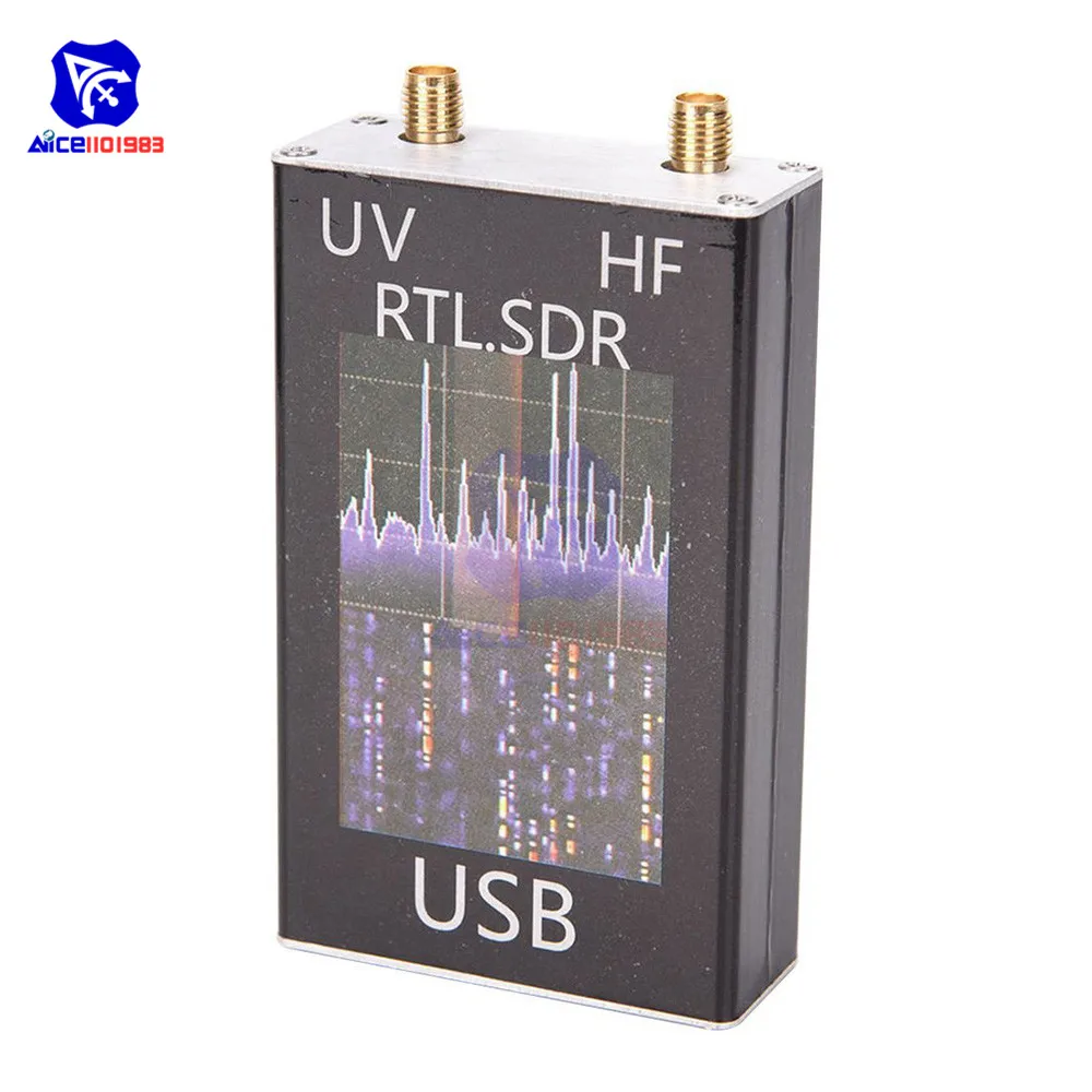 Собранное 100 кГц-1,7 ГГц полнодиапазонное программное обеспечение радио USB RTL2832U+ R820T U/V антенна HF FM AM RTL-SDR приемник IPEX антенна Mini USB
