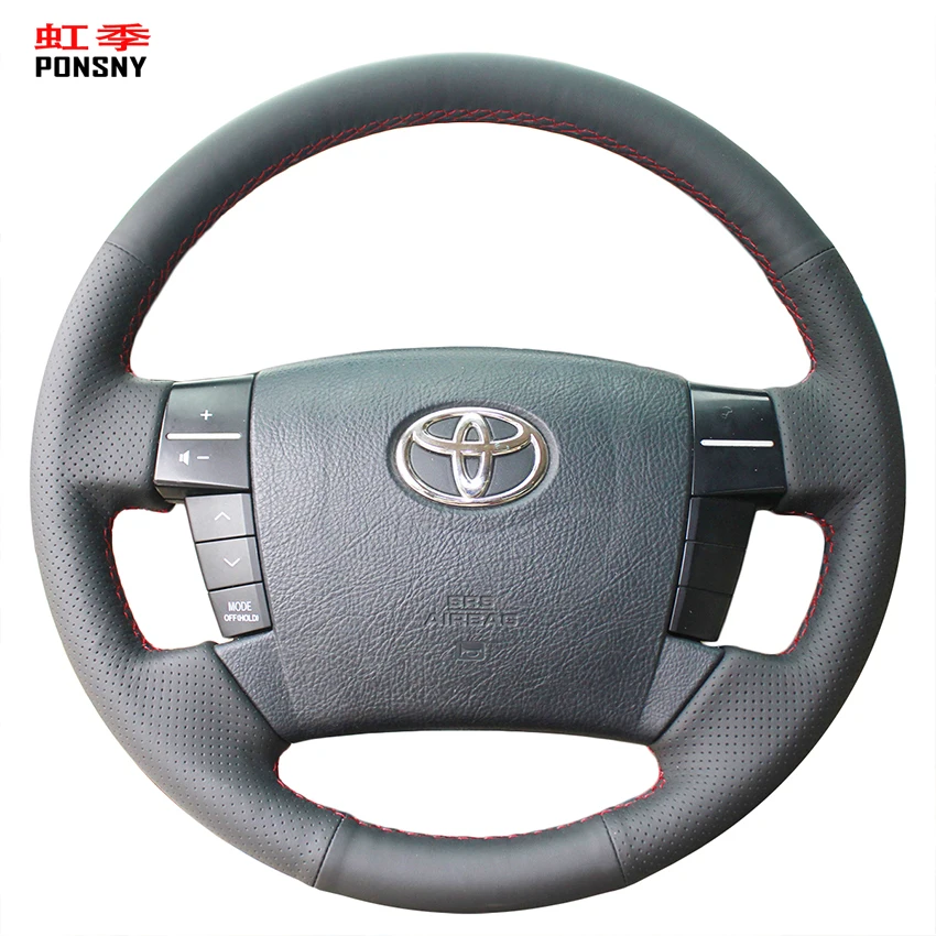 PONSNY Artificial Leather Car Steering Wheel Covers for Toyota Reiz Mark X 2005-2009 Black Micro-fiber leather | Автомобили и