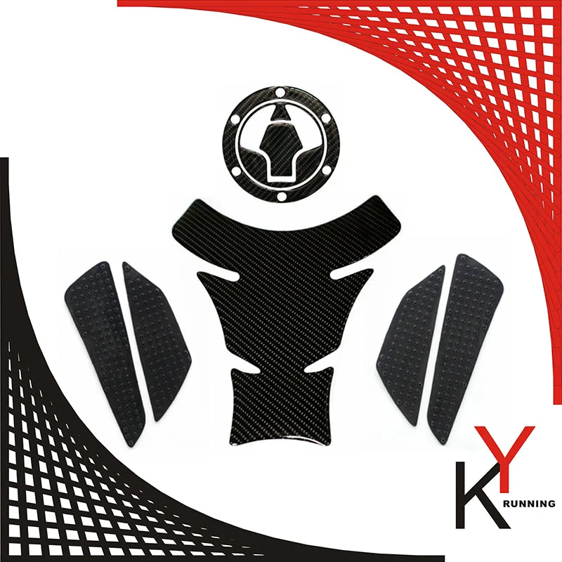 KYRUNNING Carbon 3D ADESIVI MOTO наклейка эмблема защитный бак накладка газовая крышка
