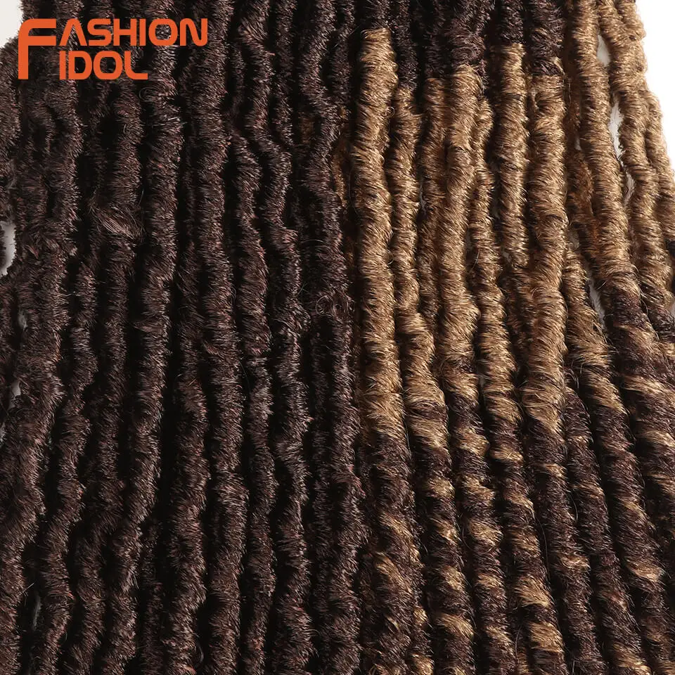 Мода IDOL афро искусственный Locs Crotchet волосы для наращивания Омбре красный синий коричневый 18 дюймов регги крючком косички синтетические волосы для женщин