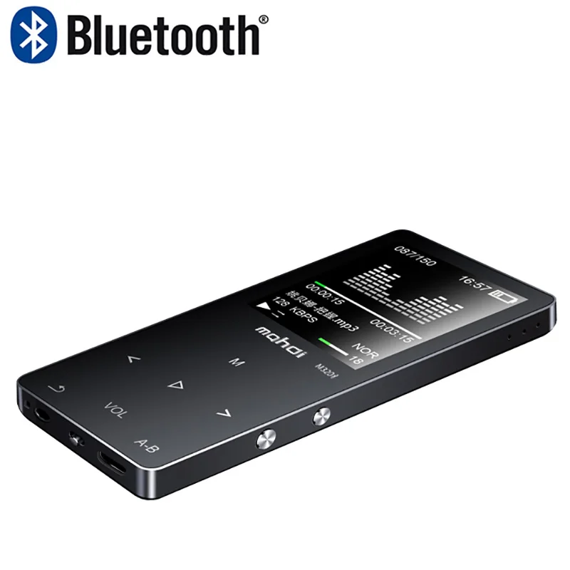 Металлический Bluetooth спортивный MP4 плеер портативный аудио со встроенным динамиком fm-радио APE Flac музыкальный видеоплеер