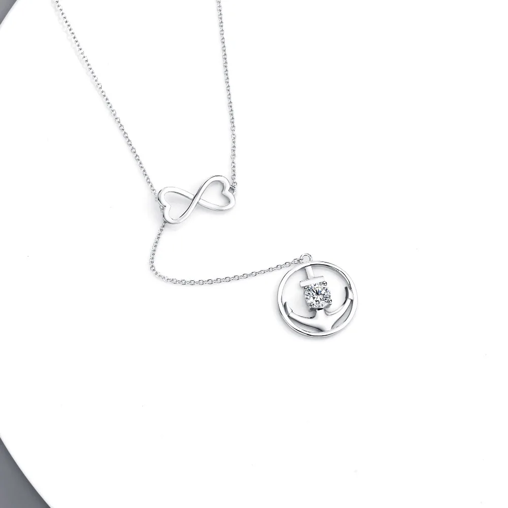 Женский чокер из серебра 925 пробы с фианитом|necklace jewelry|jewelry for womennecklace infinity |