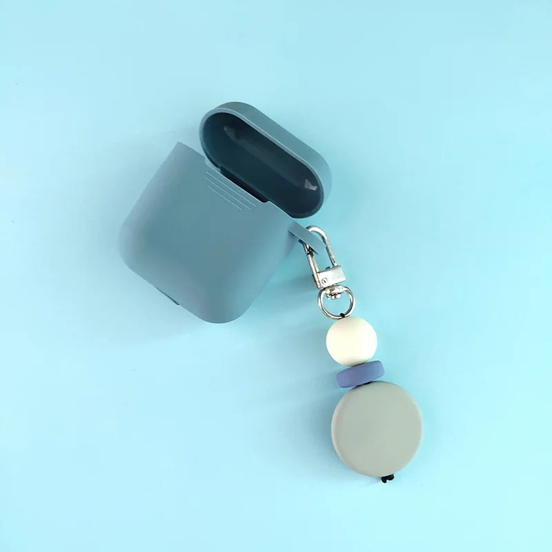 Model2 Милый корейский кристалл каменный брелок силиконовый чехол для Apple AirPods чехол Bluetooth наушники защитный чехол коробка - Цвет: Model2