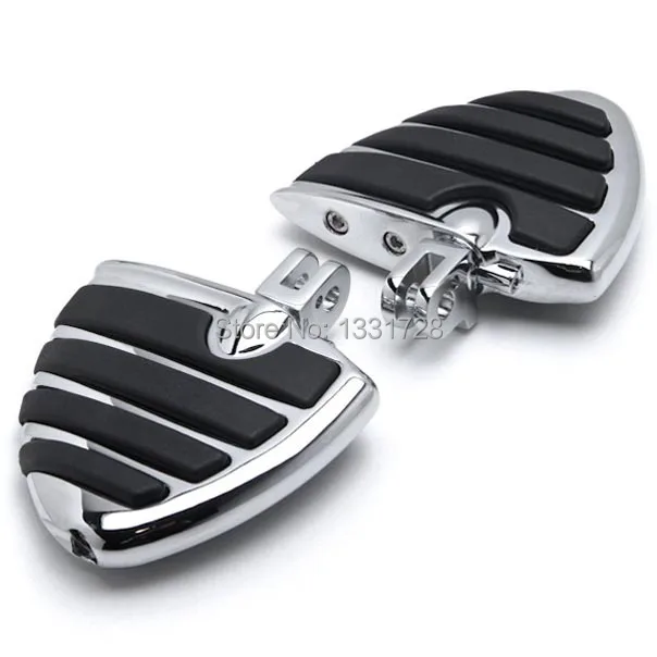 

Chrome Wing Foot Pegs Rests For Triumph America 2010-2013 (Front)