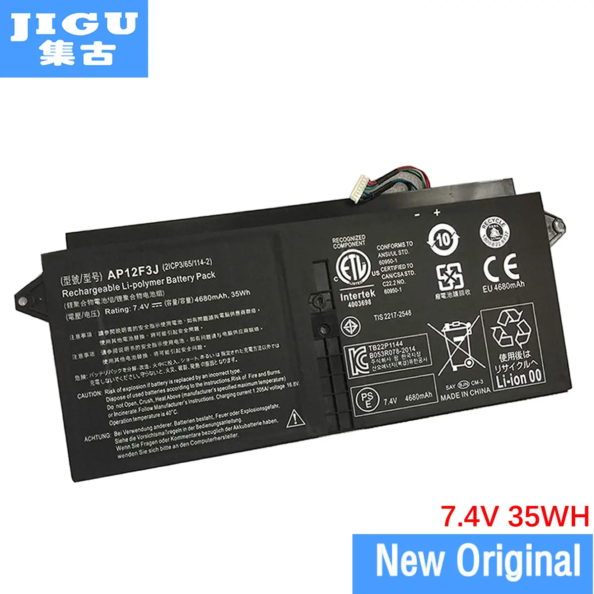 Оригинальный аккумулятор JIGU для ноутбука 7 4 В 35 Вт/ч AP12F3J ACER Aspire S7 серия Ultrabook