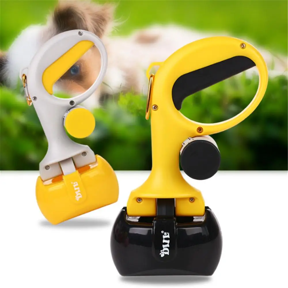 2 в 1 Pet Pooper Scooper +(1 рулон = 15 шт.) набор мешков для уборки собак и кошек на открытом