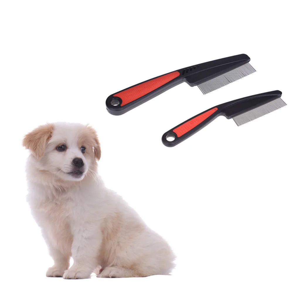 

1pc Pet Dog Comb Remove Fleas Lice Stainless steel Comb Dog Cat Hair Grooming Tool for Long-haired Cleaning Flea Shedding