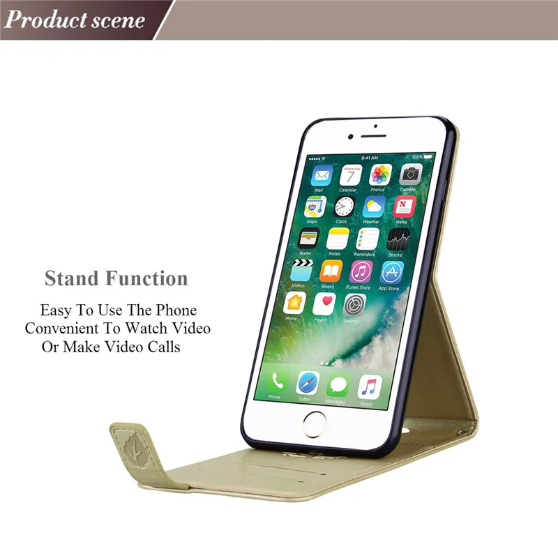 Для iphone 8 чехол Ретро дурман цветок кожа Телефонные чехлы крышка для Apple iPhone 7