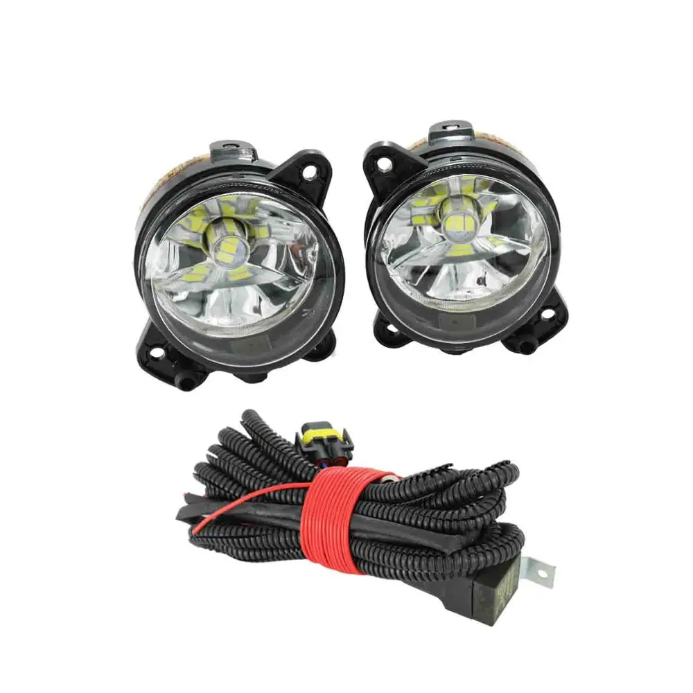 Для Skoda Fabia MK2 2007 2008 2009 2010 Roomster 2006-2010 передний бампер светодиодный противотуманный светильник противотуманная фара провод противотуманный светильник решетка крышка комплект - Цвет: Оранжевый