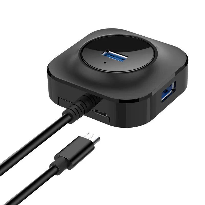 Высокоскоростной 4 порта USB 2,0 3,0 концентратор портативный usb-хаб разветвитель 0,25 м 1 м 2 м для компьютера ПК ноутбука