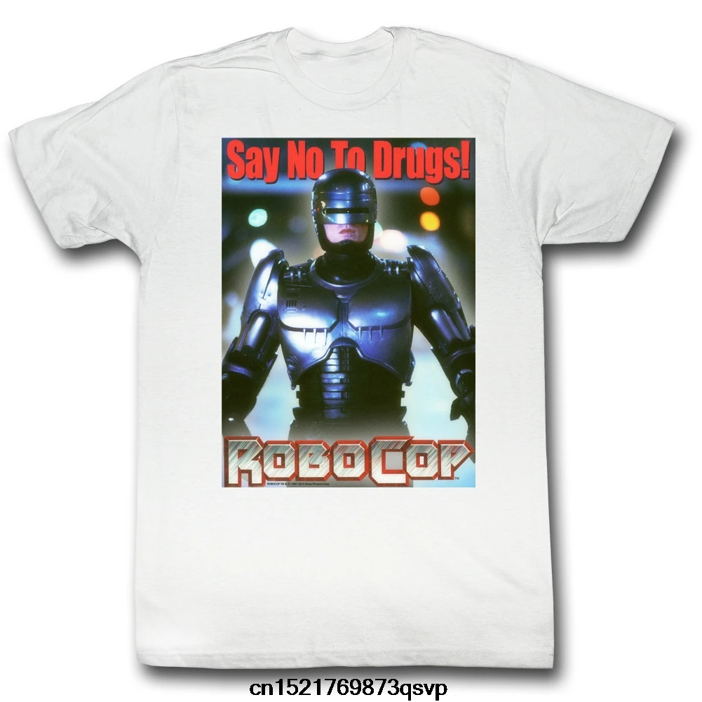 Возьмите забавная Футболка мужская новинка футболка робокоп просто скажи нет