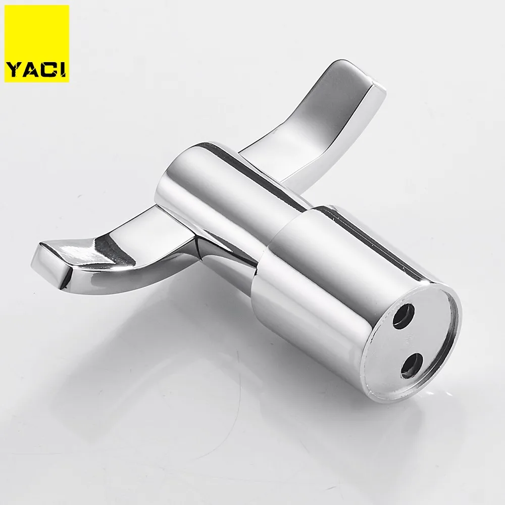 YACI Towel hook Copper Double Coat Zinc Alloy Chrome Finish Wall Hanger Bathroom Robe for Accessorie | Обустройство дома