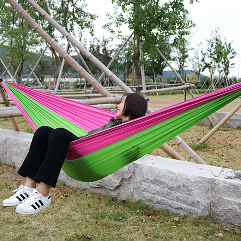 Портативный гамак для кемпинга нейлоновые двойные уличная мебель подвесное