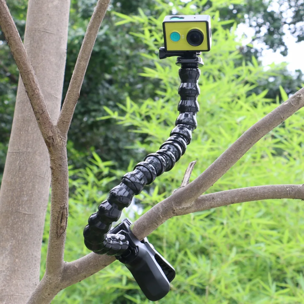 Гибкий монопод с гусиной шеей и зажимом для камер Gopro SJcam селфи-палка держатель