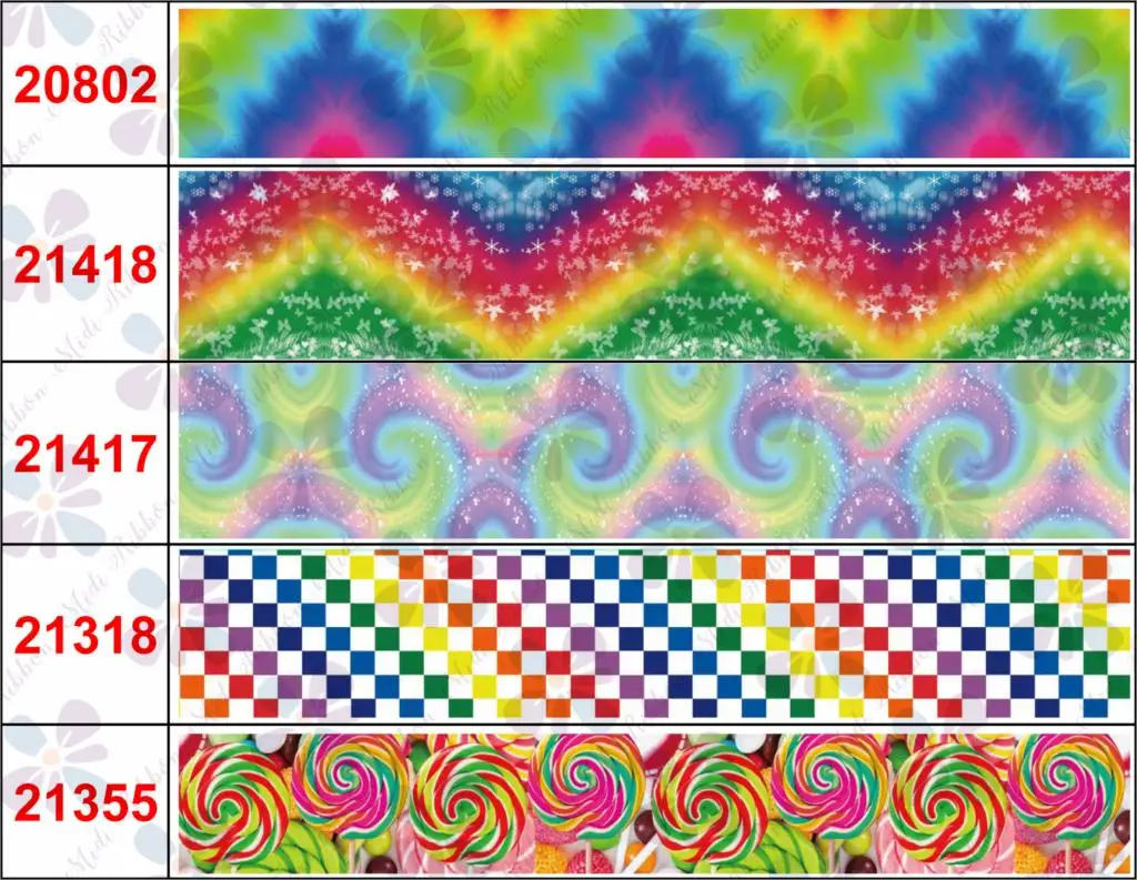 16 мм-75 мм Мексиканская Цветочная серия Красочный геометрический принт Grosgrain/Foe