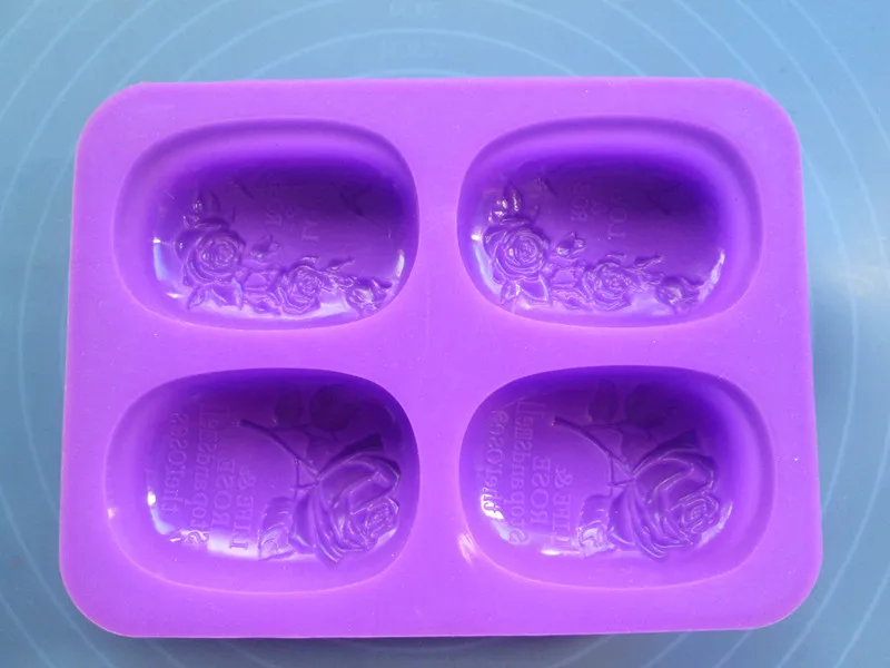 1 шт. четыре отверстия розы Силиконовые ручной работы мыло/торт формы поделки DIY |