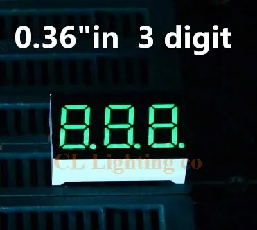 20 шт Бесплатная доставка 0 36 &quot0.36in цифровая трубка 0.36in. Чистый зеленый