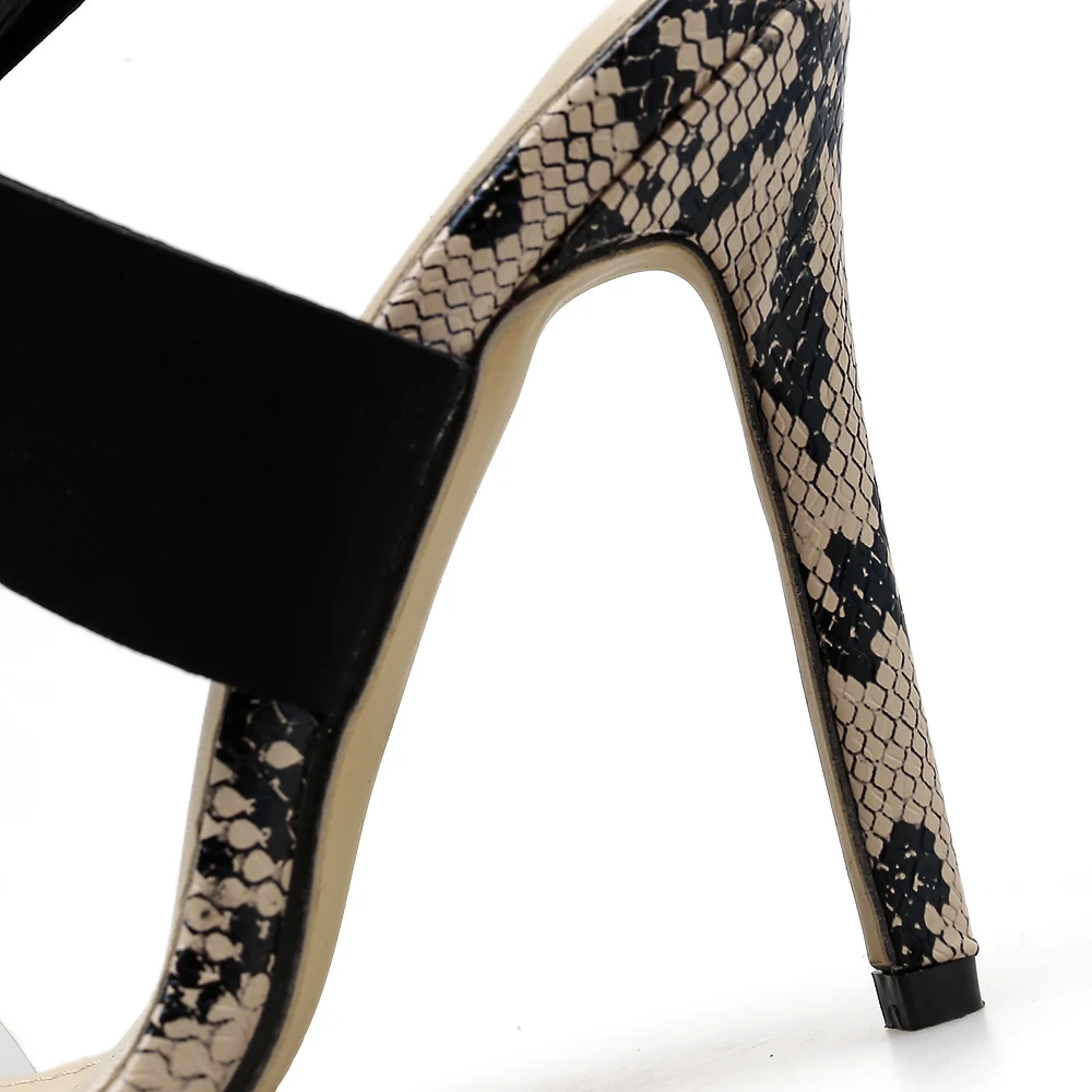 Новинка 2019 женская обувь со змеиным рисунком блестящие туфли на высоком каблуке