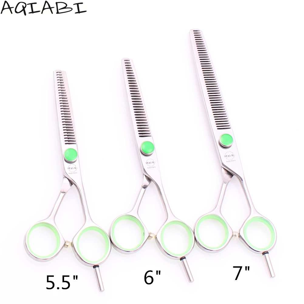 

A1121 5'' 5.5'' 6'' 7" 440C AQIABI Hairdressing Scissors Cutting Shears Straight Shears Professional Hair Scissors Dropshipping