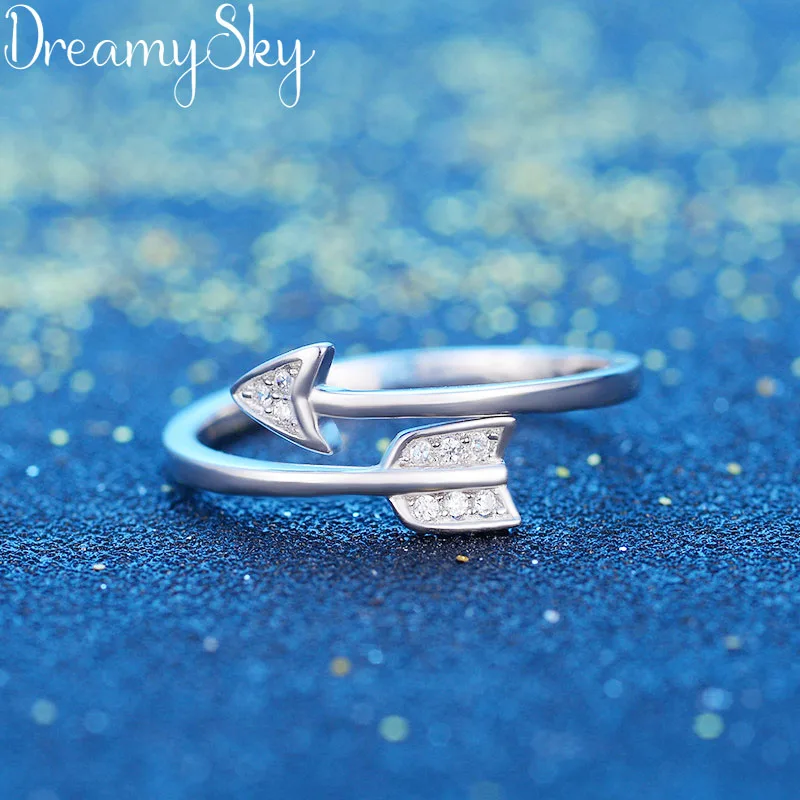 Женское кольцо-Стрела с кубическим цирконием серебряное кольцо для помолвки 2019 |