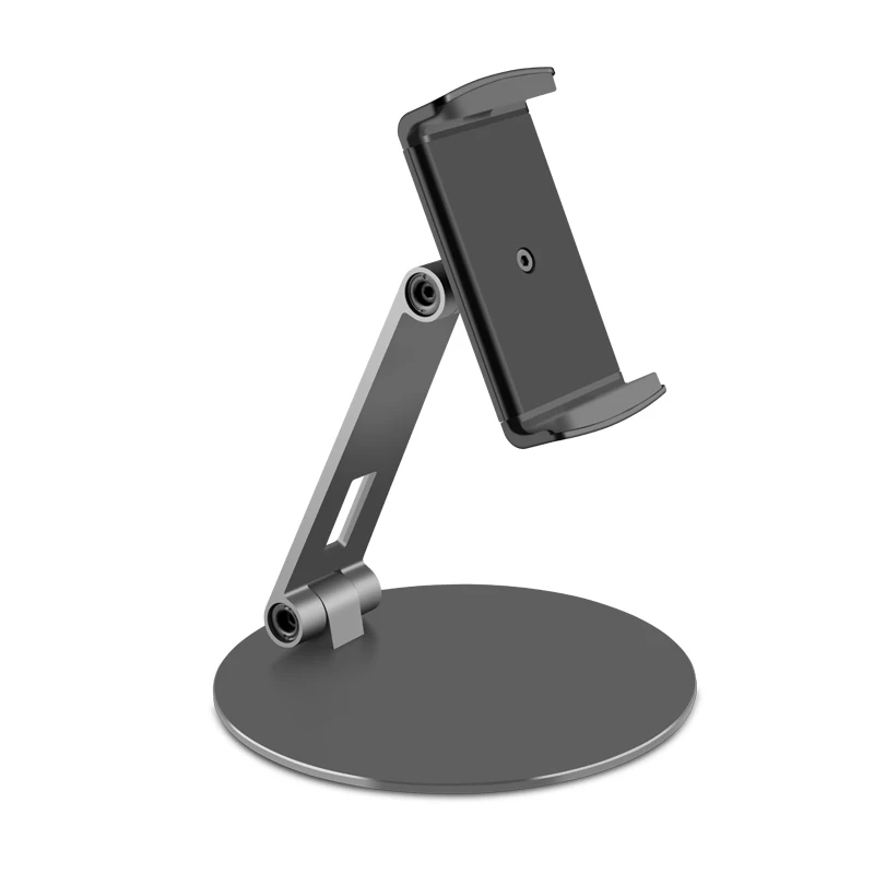 Серый Смартфон Подставка для планшета база 360 Вращение алюминиевый настольный держатель Поддержка 3,5-6," смартфон для iPad Pro Air Mini 7-14" - Цвет: Серый