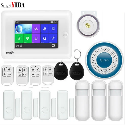 SmartYIBA 3g wifi беспроводная домашняя охранная сигнализация с полным сенсорным