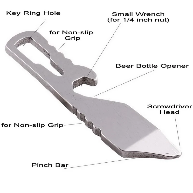 Многофункциональный брелок из нержавеющей стали инструмент открывалка для