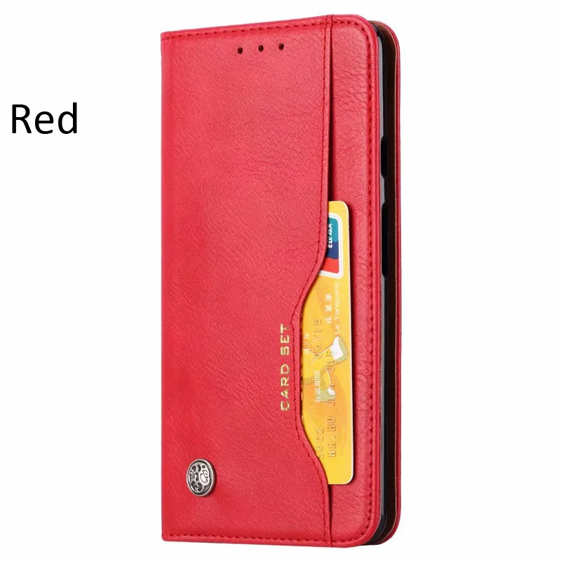 Кожаный флип-чехол с отделением для карт для Xiaomi mi 9 T Pro Red mi K20 Pro Бизнес Coque capinha - Цвет: Red