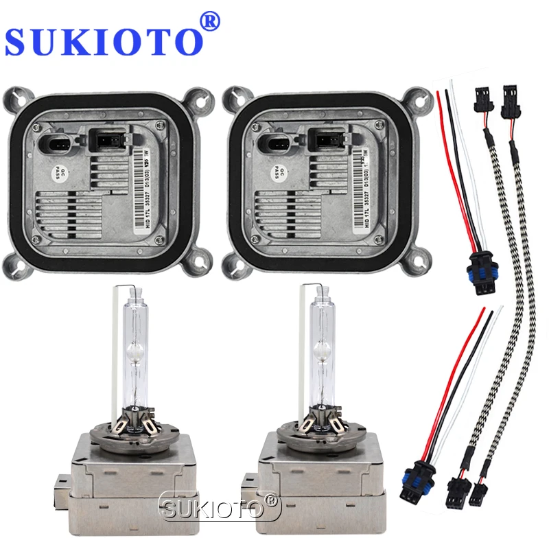 SUKIOTO D1S D3S D8S ксеноновых фар, Высокопрочная конструкция фары лампы комплект OEM электронный комплект ballast HID Xenon D1S 4300K 5000K 6000K 8000K 5500K