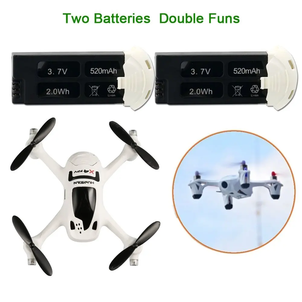 Литий полимерный аккумулятор Hubsan X4 Cam Plus H107D + 3 7 в 520 мАч 2 1|hubsan x4|hubsan x4 pluslipo battery |