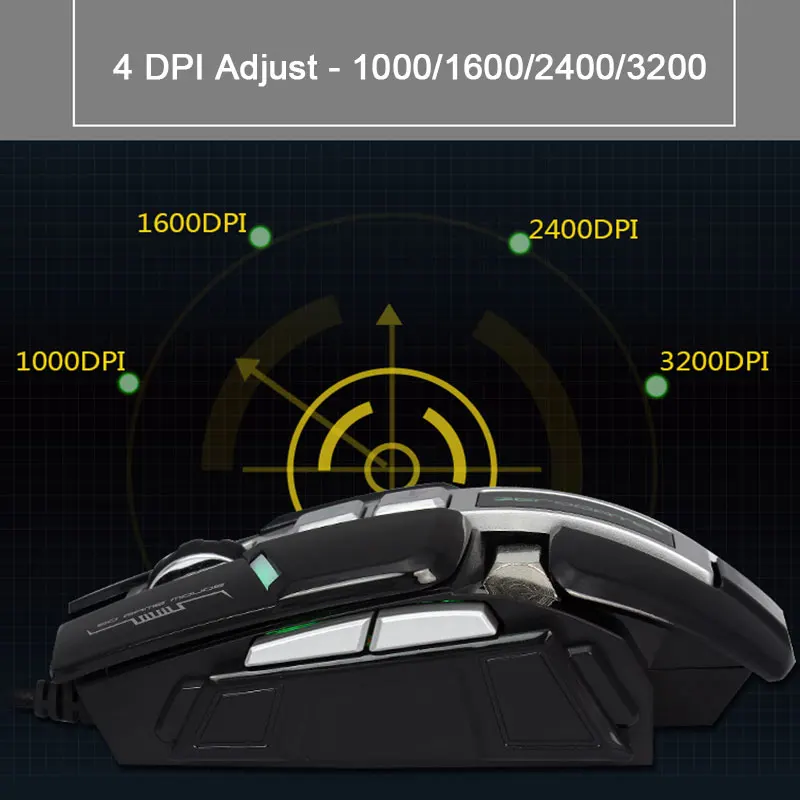 RGB 3200 dpi Professional Macro Programming DIY Съемная мышь с светодио дный подсветкой led проводной