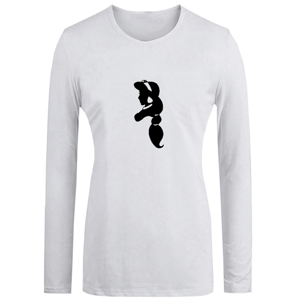 Мультяшный Аладдин и волшебная лампа Принцесса Жасмин панк тату курить белый