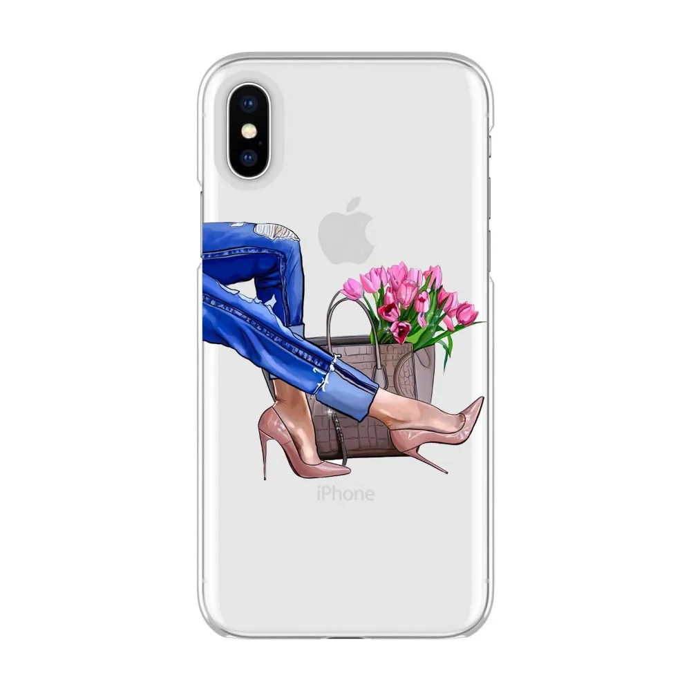 Модный черный коричневый Чехол для мамы и девочки, королева, для iPhone Max XR XS X10 8PLUS 7PLUS 5 5SE 6 6 S, мягкий ТПУ, Женский чехол для телефона