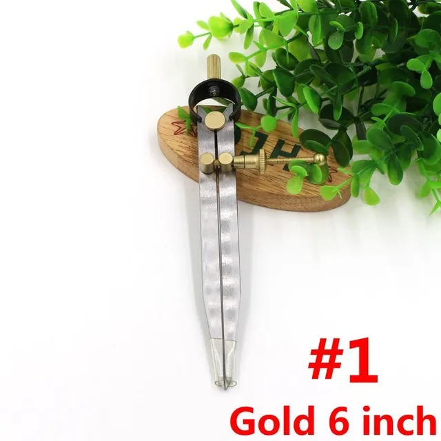 6 inches DIY Регулируемый кожаный инструмент для рукоделия, вращающийся инструмент, регулируемые Пружинные циркули, разделители для кожи, инструменты для маркировки кромок - Цвет: 6 inches