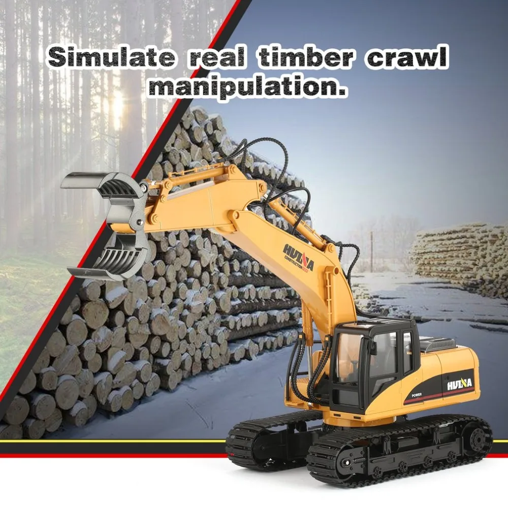 HUINA 1570 16ch RC Древесины Металла захватить дерево 1/14 г Engineering грузовик на гусеничном