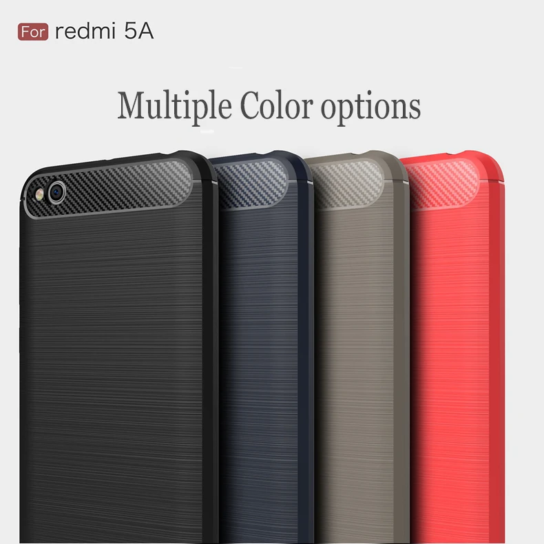 Case For Xiaomi Redmi 5A Cover Silicone Soft Carbon Fiber glass tempered case |