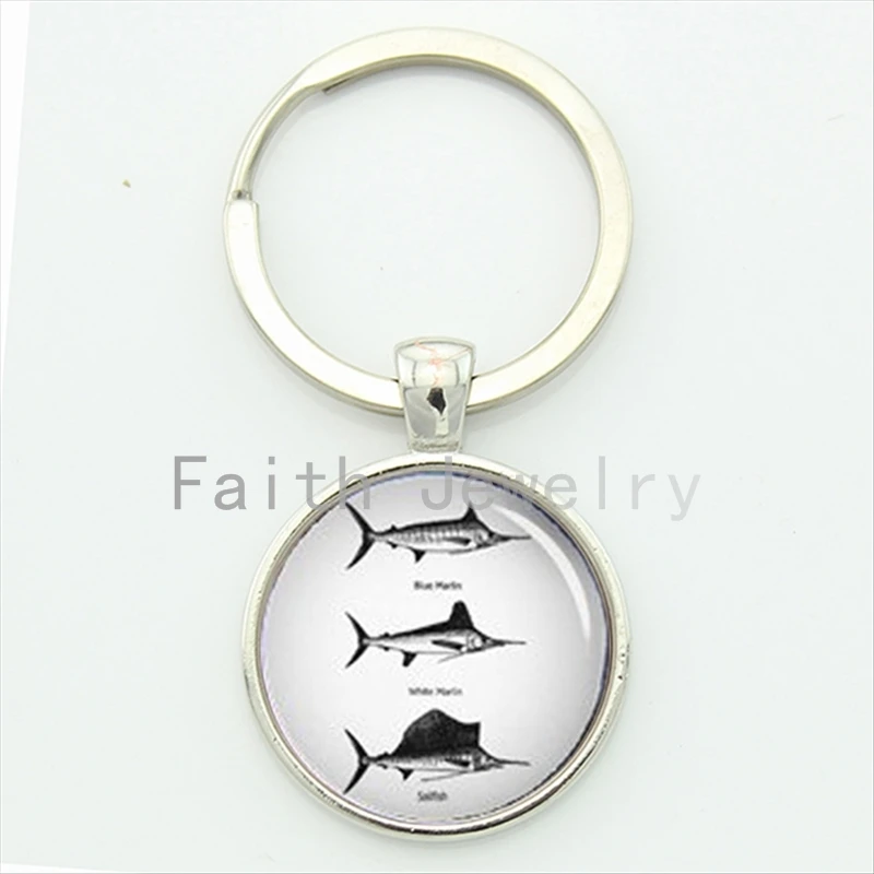 Уникальный дизайн синий Марлин белый женский брелок новинка рыба let's go рыбалка