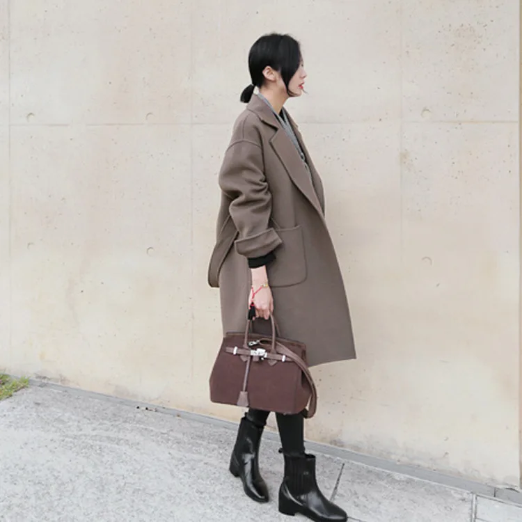 Женская шерстяная куртка Длинная зимняя куртка|coat winter|coat winter fashionwoolen jacket women |