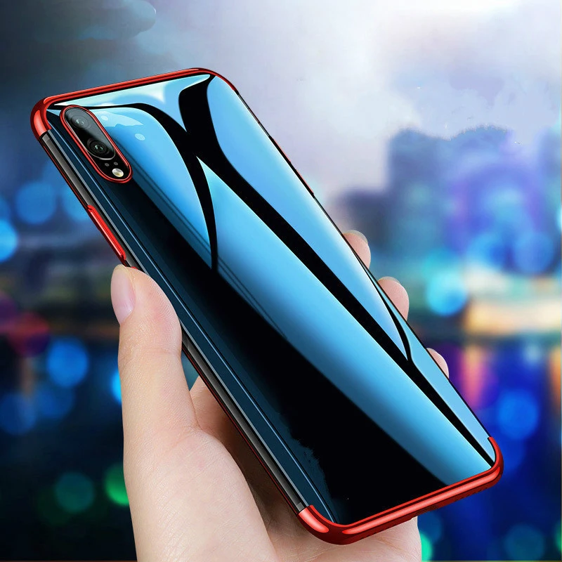 Силиконовый чехол для Samsung A50 прозрачный из ТПУ с покрытием Galaxy A70 A30 A20 A10 A40