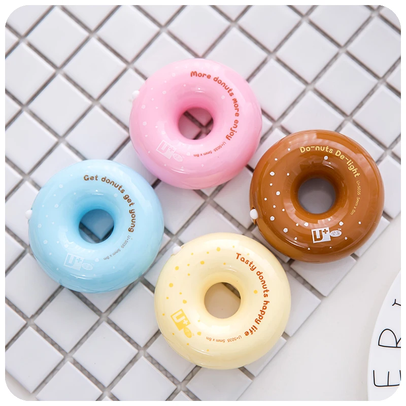 8 шт./лот Корректирующая лента Tasty donuts 5 мм * м белая милые конфеты Офисная и
