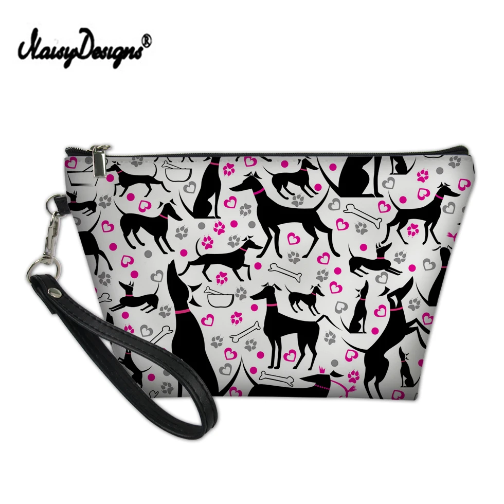 Женская косметичка Dot Greyhound Dog, дорожная косметичка, модная женская косметичка, косметичка, несессер, косметичка, органайзер, чехол, клатч