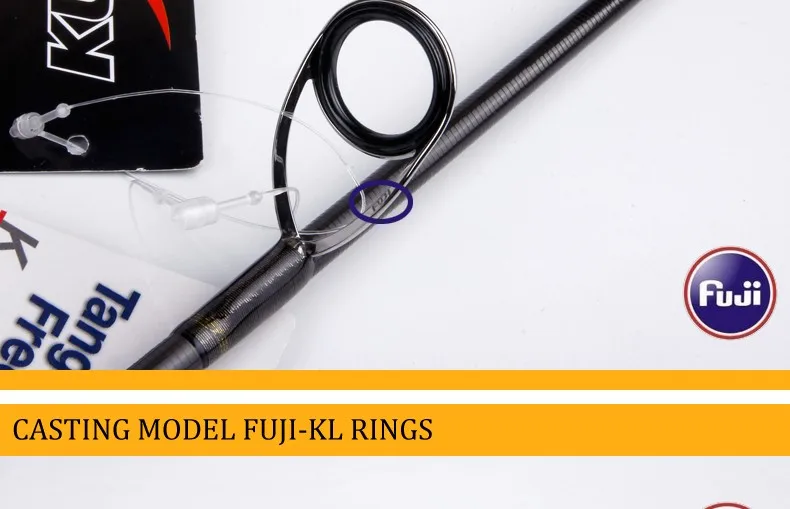 KUYING SuperLite 2,58 м приманка карбоновое литье спиннинговое удилище FUJI часть средней скорости действие дно удочка