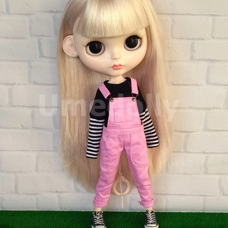 1 шт. Модная Одежда для куклы Blyth футболки Комбинезоны 1/6 BJD Azone S OB24 Барби нагрудник